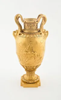 Gilt Bronze Prints: Vase with Sacrifice Scene, France, Early to mid 19th century