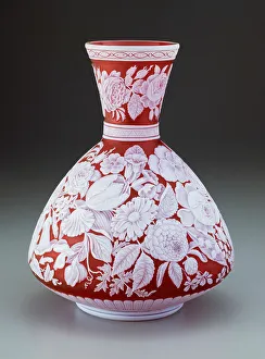 Blown Glass Prints: Vase, Stourbridge, 1885 / 90. Creators: Thomas Webb and Sons, George Woodall
