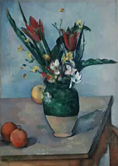 Tabletop Collection: The Vase of Tulips, c. 1890. Creator: Paul Cezanne