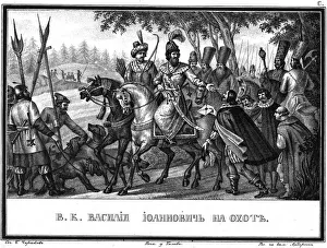 Vasili III Ivanovich on the Hunt (From Illustrated Karamzin), 1836. Artist: Chorikov, Boris Artemyevich (1802-1866)