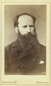 Vasily Vasilyevich Vereshchagin, head-and-shoulders portrait, facing... between 1880 and 1886. Creator: Unknown