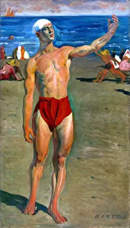 Léon 1866 1924 Collection: Vaslav Nijinsky on the Lido, 1909