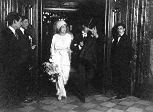 Diaghilev Collection: Vaslav Nijinsky and Romola de Pulszky on their wedding day in Buenos Aires on September 10