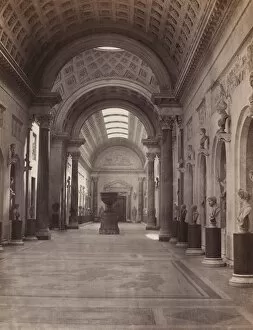 Vatican: Galerie Nuovo Braccio, c. 1860. Creator: Charles Soulier (French, 1840-1875)
