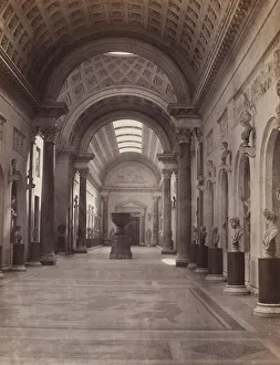 Charles Soulier Prints: Vatican: Galerie Nuovo Braccio, c. 1860. Creator: Charles Soulier (French, 1840-1875)