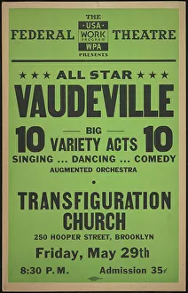 Vaudeville Theatre Prints: Vaudeville, New York, [1930s]. Creator: Unknown