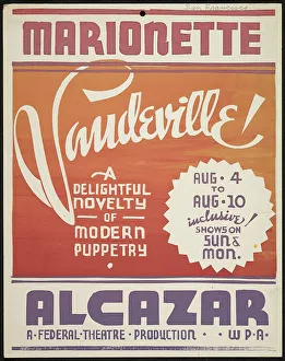 Puppet Show Prints: Vaudeville, San Francisco, [193-]. Creator: Unknown
