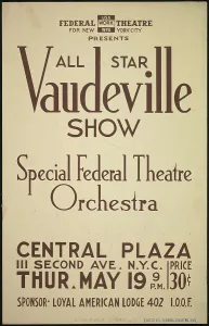 Vaudeville Theatre Prints: Vaudeville Show, New York, [1930s]. Creator: Unknown