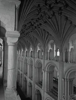 Eleventh Century Prints: Vaulted ceiling, Norwich Cathedral, Norfolk, c1955. Creator: Arthur Charles Kirby Ware