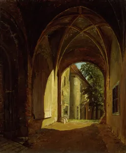 Alley Prints: A vaulted Hall in the Scharfenberg Castle near Dresden