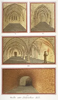 Crypt Prints: Vaults beneath Leathersellers Hall, Little St Helens, City of London, 1799. Artist