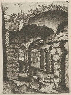 Vaulting Gallery: Vaults with Bosse Blocks, from the series Roman Ruins and Buildings, 1562
