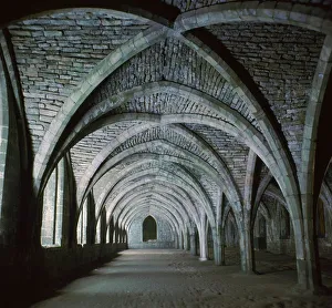 The vaults in the cellarium of Fountains Abbey, 12th century The vaults in the cellarium of Fountains Abbey, 12th century