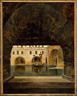 Hotel Prints: The vaults of Hotel-Dieu, 1826. Creator: Alexandre Pau de Saint-Martin