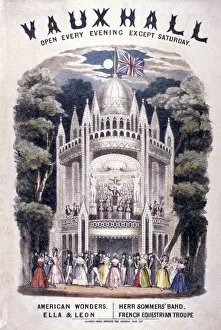 Pleasure Garden Prints: Vauxhall Gardens, Lambeth, London, c1850