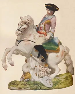 Duke Of Brunswick Prints: Vauxhall Porcelain figure, probably representing Ferdinand, Duke of Brunswick, c1755-60