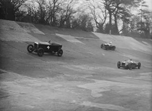 Barc Gallery: Vauxhall, Riley and Amilcar racing at a BARC meeting, Brooklands, Surrey, 1931 Artist: Bill Brunell
