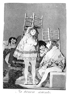 They ve already got a seat, 1799. Artist: Francisco Goya