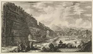 Veduta degli avanzi del Castro Pretorio nella Villa Adriana a Tivoli