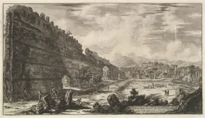 Vedute Di Roma Prints: Veduta degli avanzi del Castro Pretorio nella Villa Adriana a Tivoli