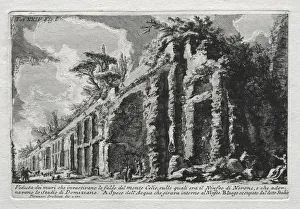 1720 1778 Prints: Veduta dei muri che investivano le falde del Monte Celio
