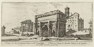 Arch Of Severus Prints: Veduta del Arco di Septimio Severo
