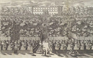Potted Plants Gallery: Veduta del Palazzo dal Piano del Giardino con le sue Fontane... 1691 or after