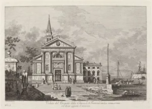 Canal Giovanni Antonio Collection: Veduta del Prospetto della Chiesa del S. Francesco, 1742. Creator: Joseph Wagner