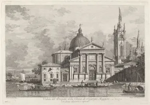 Canal Giovanni Antonio Collection: Veduta del Prospetto della Chiesa di S. Giorgio Maggiore, 1742. Creator: Joseph Wagner