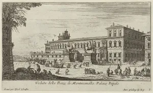 Silvestre Israel Prints: Veduta della Piaza di Montecavallo, 1640-1660. Creator: Israel Silvestre