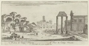 Veduta di Campo Vaccina, 1640-1660. Creator: Israel Silvestre