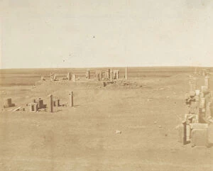 Achaemenid Collection: Veduta generale di Persepolis presa dalla Montagna, 1858. Creator: Luigi Pesce