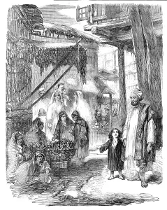 Bazaar Prints: Vegetable Bazaar in Sirinagur, Cashmere