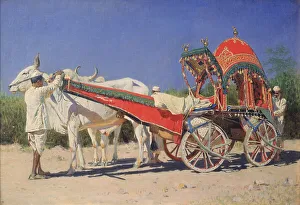 Vereshchagin Prints: Vehicle of a Rich Family in Delhi