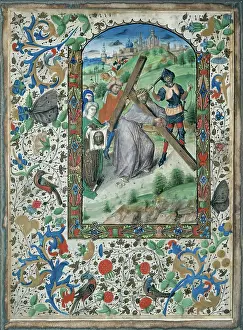 Gradient Prints: The Veil of Veronica - One of four Illuminated pages from a Book of Hours