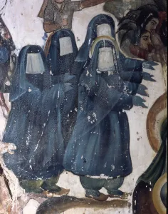 Murals Prints: Veiled women in mourning dresses