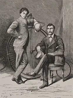 Albert Prints: The velocipedists Emmanuel de Graffenried and Albert Laumaille