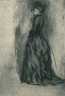 Frances Prints: The Velvet Dress (Frances Leyland), c1873, (1904). Artist: James Abbott McNeill Whistler