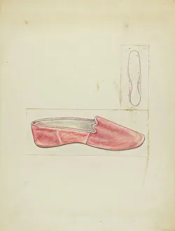 Slippers Prints: Velvet Slipper, c. 1940. Creator: Melita Hofmann