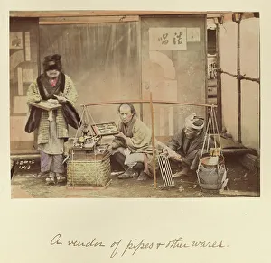 Engawa Prints: A vendor of pipes and other wares, about 1873-1883. Creator: Shinichi Suzuki I
