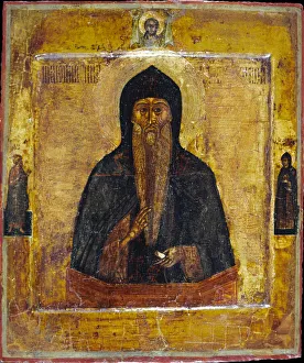 Venerable Nikita Stylites of Pereyaslavl. Creator: Russian icon Venerable Nikita Stylites of Pereyaslavl. Creator: Russian icon