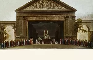 Choir Collection: Veneration of the Cross, with choir, 1922. Creator: Henry Traut