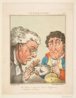 Cracked Collection: Veneration (Le Brun Travested, or Caricatures of the Passions), January 21, 1800