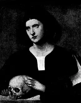 Giorgione Prints: Venetian Art at the New Gallery: Portrait of a Lady Professor of Bologna - by Giorgione