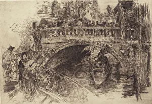 Gondolieri Prints: Venetian Bridge, 1884. Creator: Frank Duveneck