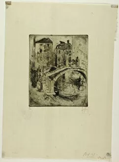 Venetian Canal and Bridges, 1886. Creator: Robert Frederick Blum