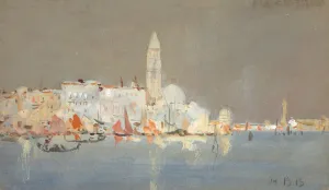 Campanile Prints: Venetian Capriccio with a Campanile. Creator: Hercules Brabazon Brabazon