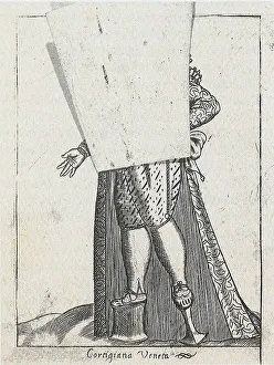 Brassieres Prints: Venetian Courtesan, From: Diversarum nationum habitus