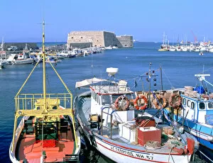 Peter Thompson Gallery: Venetian harbour and Koules Fortress, Heraklion, Crete, Greece