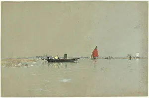 Haseltine William Stanley Prints: A Venetian Lagoon, 1871/1874. Creator: William Stanley Haseltine